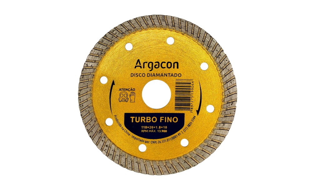 disco diamantado  turbo fino ouro 110mm
